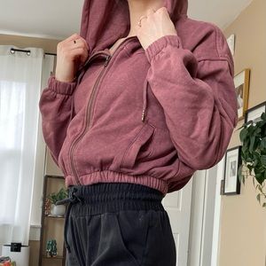 Fairfax Reserve muted pink crop hoodie. Worn once.